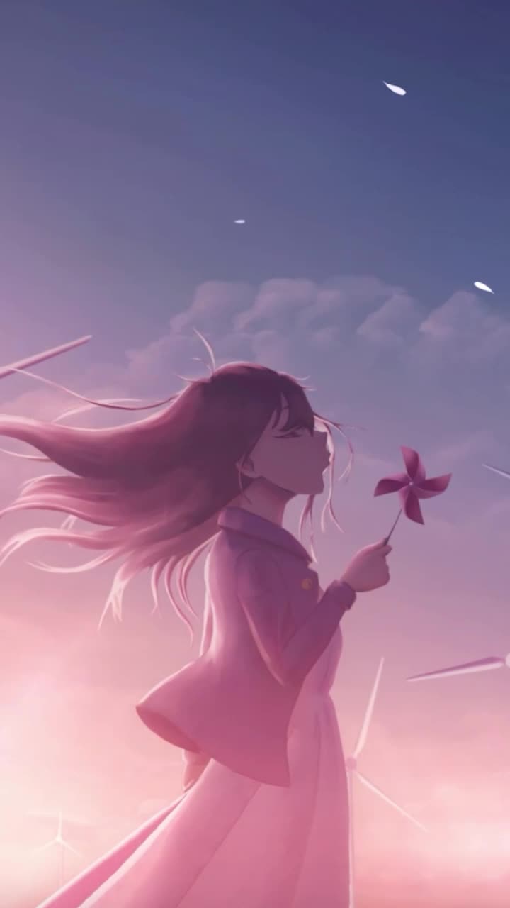  Live Phone Girl Blowing Windmill Anime Wallpaper For iPhone And Android