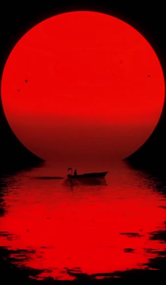 Live Phone Red Sunset Boat Wallpaper To iPhone And Android