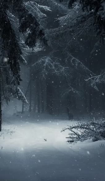 Cool forest with snow in winter iphone wallpaper aesthetic