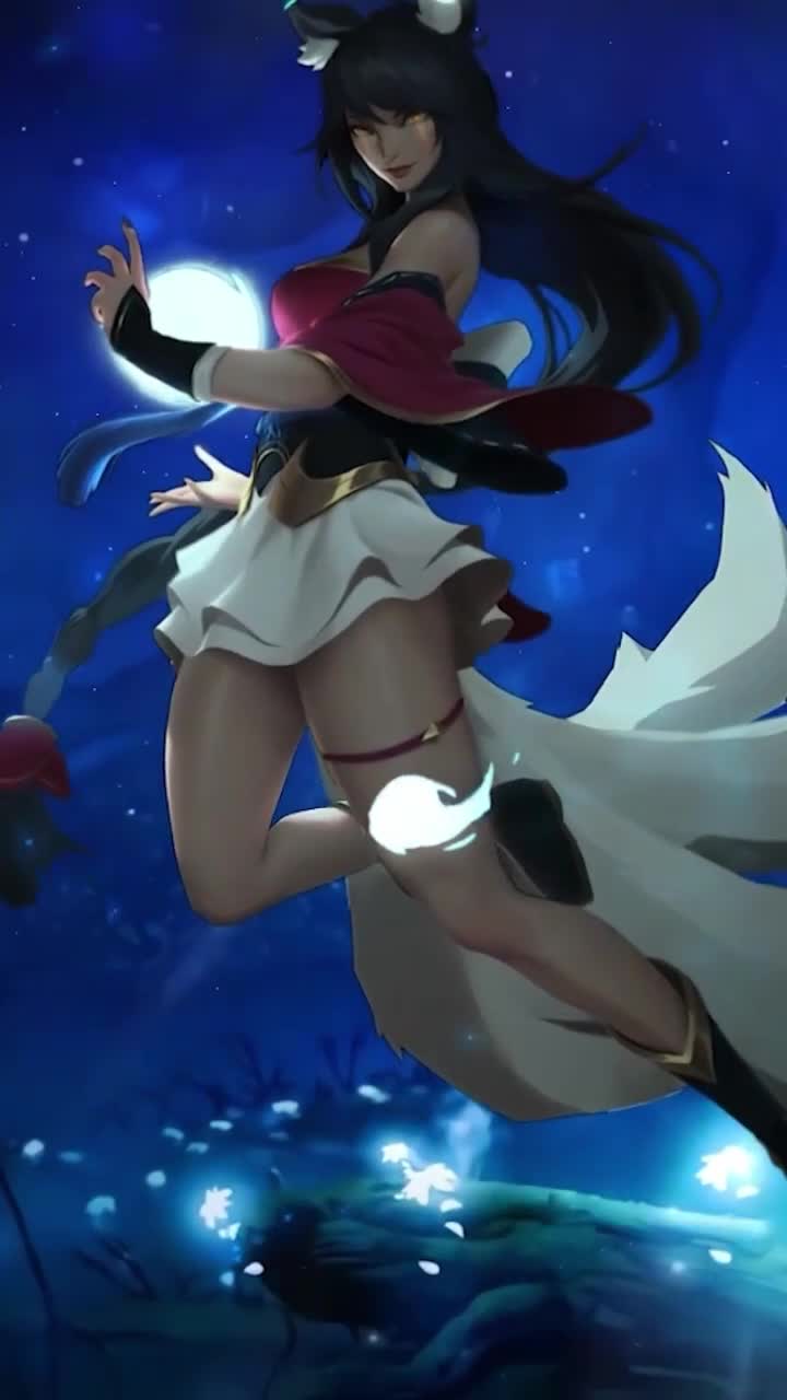 Download Android  iOS iphone Mobile Ahri Floating League Of Legends Free Live Wallpaper