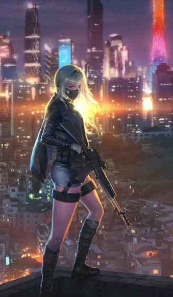 iPhone and Android Girl Assassin Sniper Live Phone Wallpaper