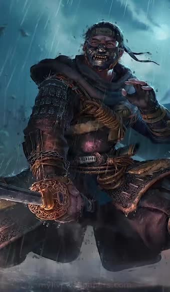Iphone And Android Ghost Of Tsushima Rain Phone Live Wallpaper