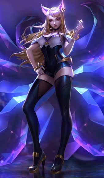 iPhone and Android Kda Ahri League Of Legends Live Phone Wallpaper