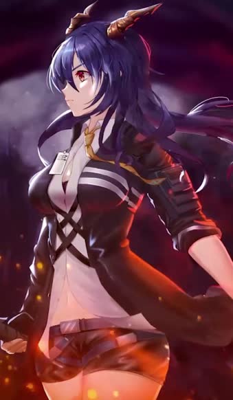 Anime chen flame arknights iphone wallpaper hd