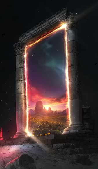 iPhone and Android Fantasy Stone Portal Live Phone Wallpaper