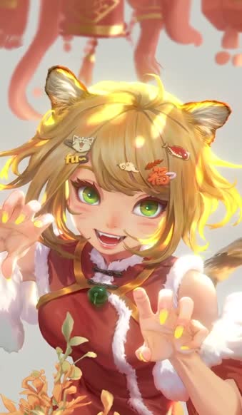 Iphone And Android Tiger Girl Phone Live Wallpaper