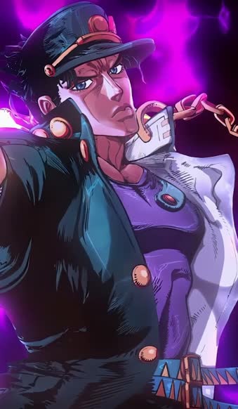 iPhone and Android Jotaro Kujo Anime Phone Live Wallpaper