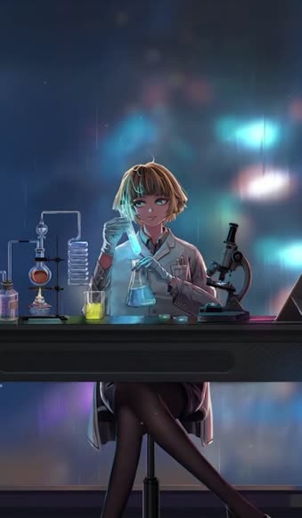 Android  iOS iphone Mobile Scientist Girl Free Live Wallpaper