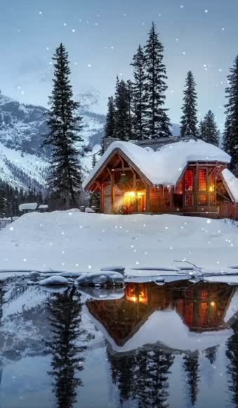 Live Phone Cozy Winter Cabin Wallpaper To iPhone And Android