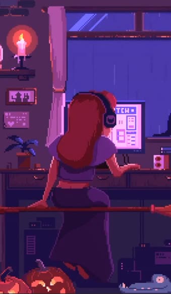 Mobile Pixel Witch on Twitch Live Wallpaper For Phone