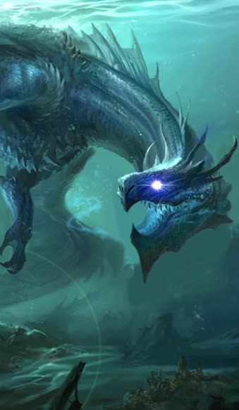 Live Phone Blue Dragon In Water Wallpaper To iPhone And Android