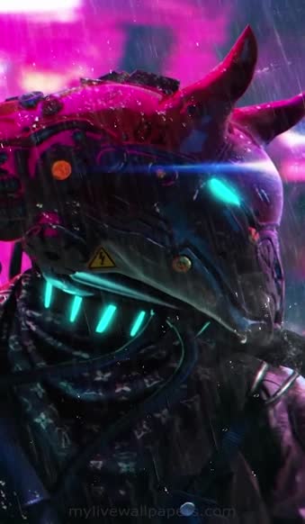 iPhone  Android Cyberpunk Demon Live Phone Wallpaper