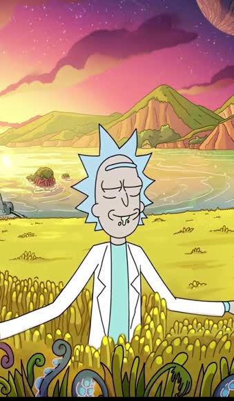 iPhone  Android Alien World Rick And Morty Anime Phone Live Wallpaper