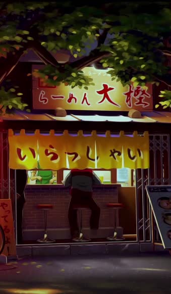 iPhone and Android Ramen Shop Live Phone Wallpaper
