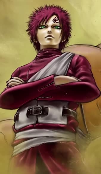 Android and iPhone Animated Gaara Naruto Anime Live Phone Wallpaper