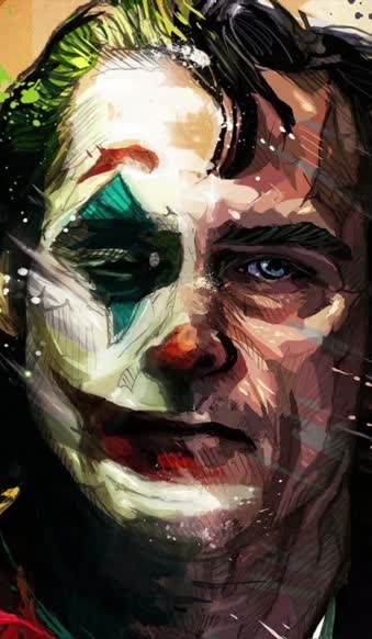 iPhone and Android Joker Abstract Art Live Phone Wallpaper