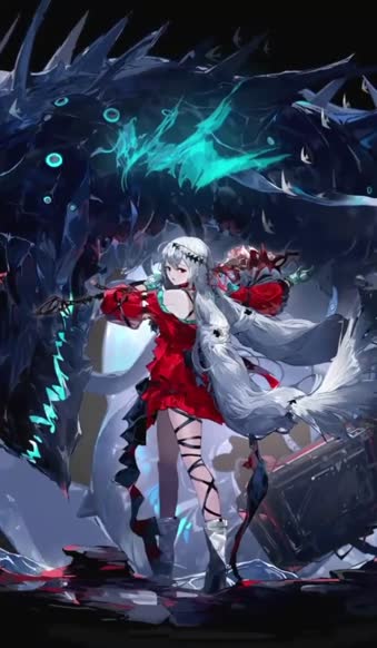 Android  iOS iphone Mobile Skadi The Corrupting Heart Arknights Free Live Wallpaper