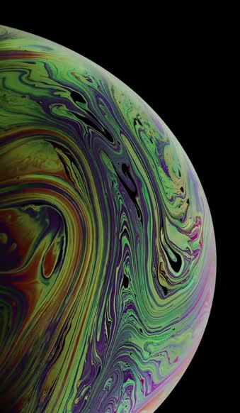 Greenish Bubble Argon iPhone XS Live Wallpaper
