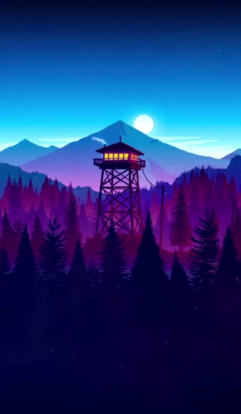iPhone and Android Firewatch Tower Live Phone Wallpaper