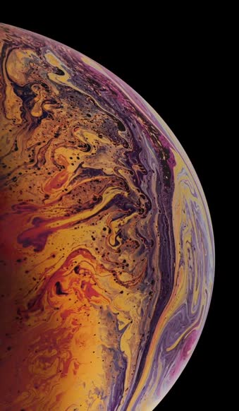 Orangish Bubble Argon iPhone XS Live Wallpaper