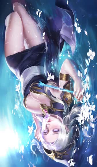 iPhone And Android Ashe Lying On The Water League Of Legends Phone Live Wallpaper