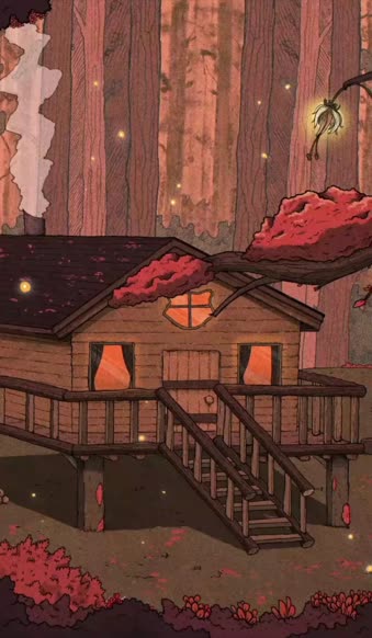 Cool cabin in the forest iphone wallpaper aesthetic