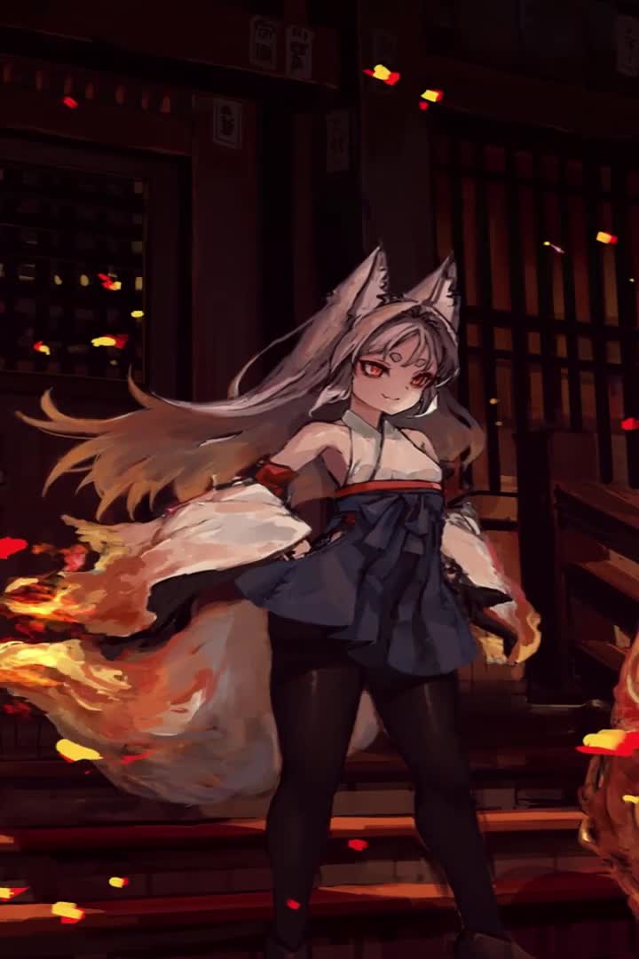 Download Fox Girl Anime Iphone Wallpaper