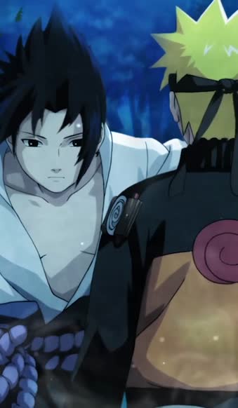 Naruto And Sasuke Reunion Wallpaper of Anime