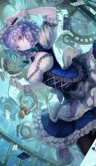 iPhone And Android Sakuya Izayoi Touhou Project Hd Phone Live Wallpaper