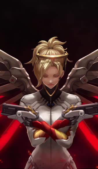 iPhone and Android Mercy Angel Die Overwatch Live Phone Wallpaper