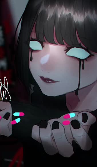 Android  iPhone Goth Girl Live Anime Phone Wallpaper