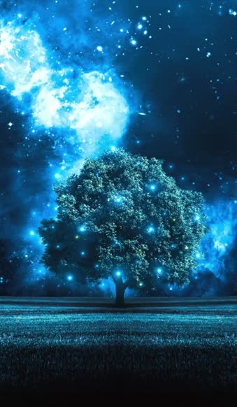 Live Phone Starry Night Tree Wallpaper To iPhone And Android