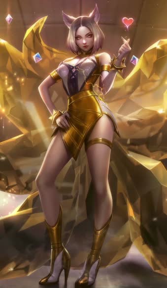 iPhone and Android Prestige Ahri Kda Live Phone Wallpaper