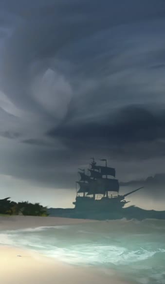 Iphone And Android Pirate Ship Weather Phone Live Wallpaper