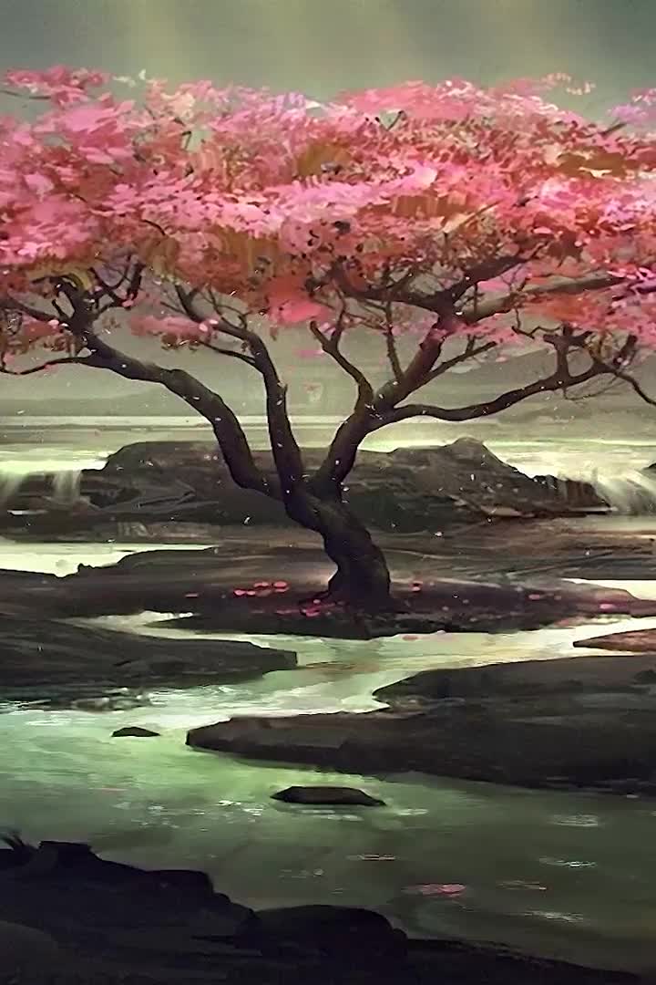 Download Android  iPhone Sakura Tree Live Wallpaper For Phone