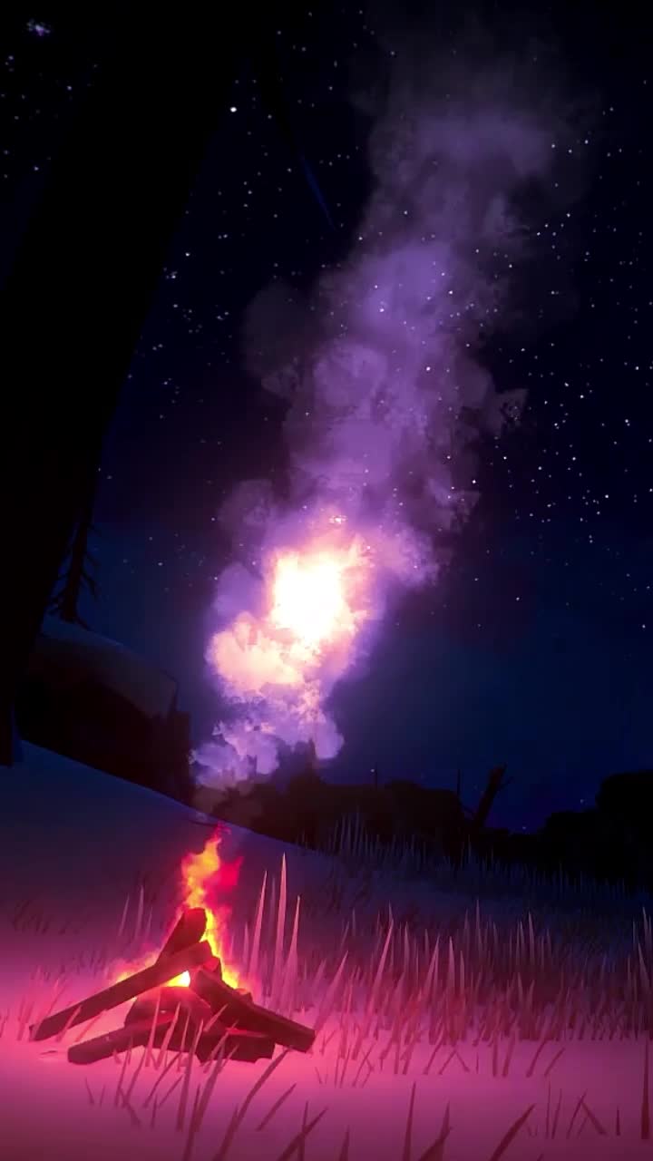 Download iPhone and Android Fire In The Night Live Phone Wallpaper