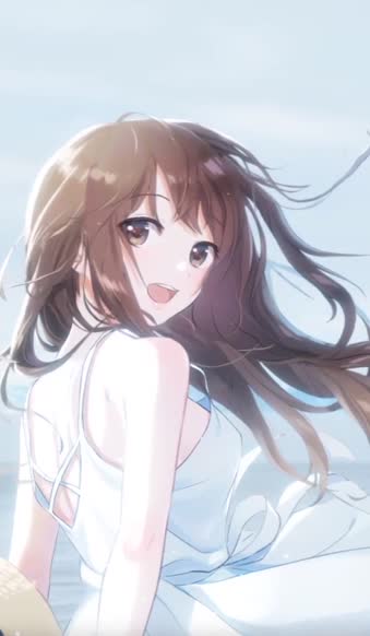 Summer Wind Girl anime wallpapers iphone