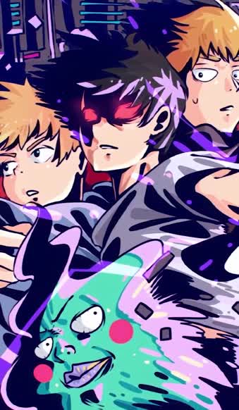 iPhone and Android Mob Psycho 100 Phone Live Wallpaper