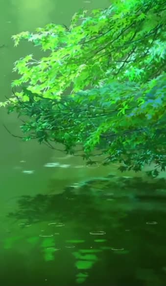 Live Anime Green Leaves Wallpaper To iPhone And Android