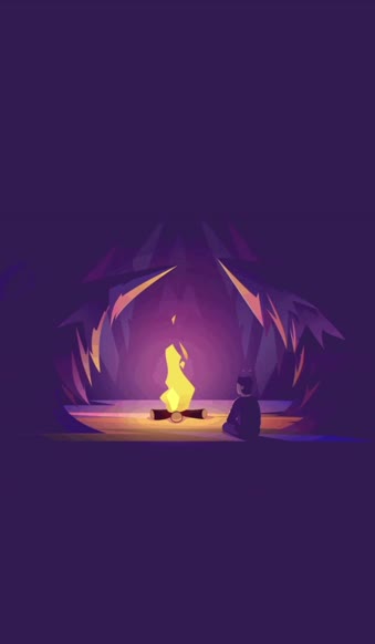 iPhone and Android Peaceful Campfire Live Phone Wallpaper