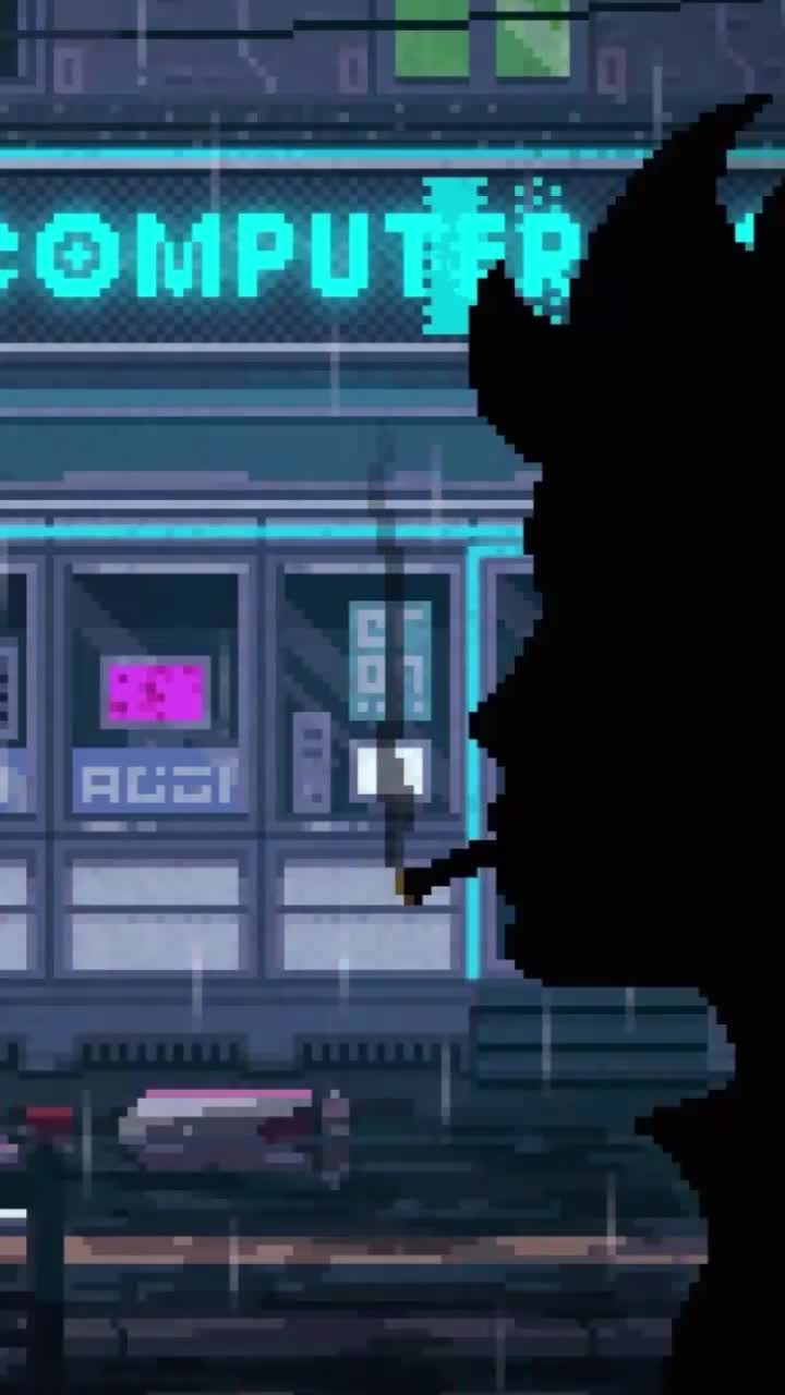 Pixel Cyberpunk Metropolis Animated Wallpaper 