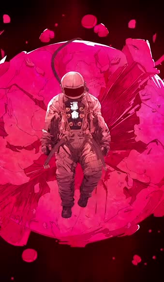 Pink Man Space Iphone Wallpaper