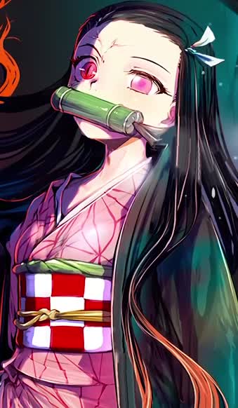 Iphone And Android Nezuko Transformation Phone Live Wallpaper