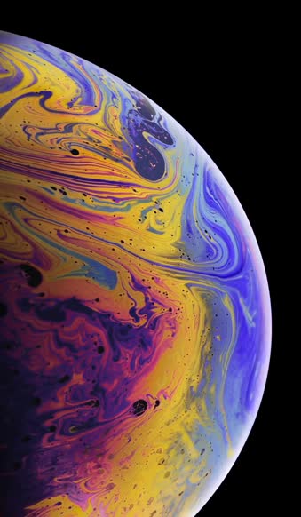 Oranblue Bubble Argon iPhone XS Live Wallpaper