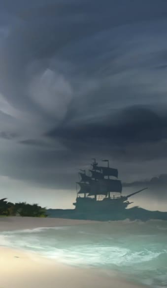 iPhone  Android Pirate Ship Weather Live Wallpaper for Phone