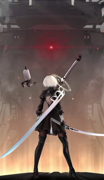 iPhone and Android Nier Automata Ready Battle Live Phone Wallpaper