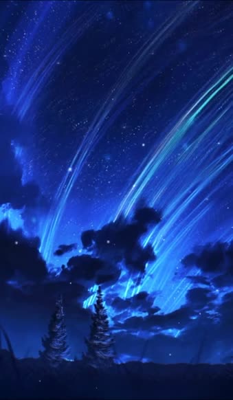 iPhone and Android Blinking Stars Night Nature Phone Live Wallpaper