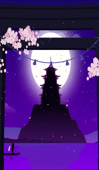 iPhone  Android Pagoda Sakura Free Phone Live Wallpaper