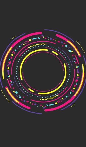iPhone and Android Rainbow Circle Live Phone Wallpaper