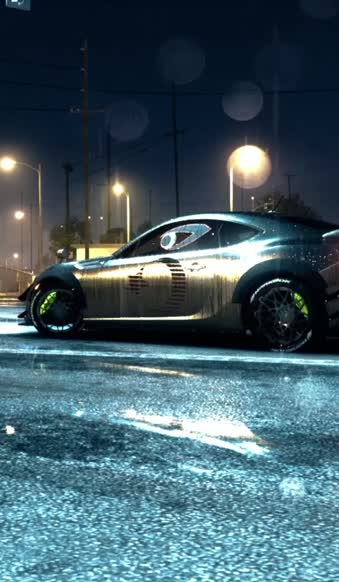 iPhone and Android Nfs Raining Night City Live Phone Wallpaper
